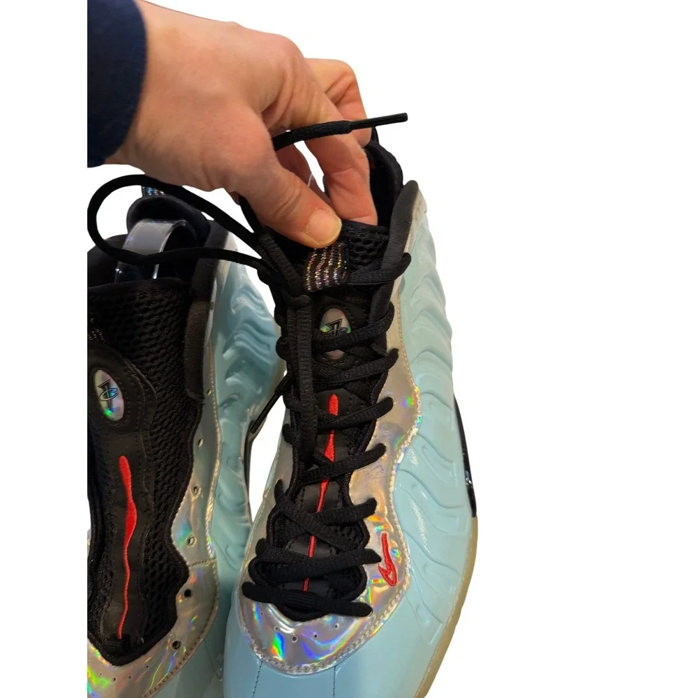 Nike‎ Air Foamposite One Ice Blue Metallic Holographic Basketball Shoes